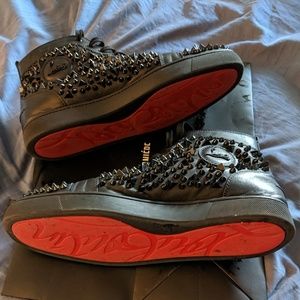 Christian louboutin men's spike high top shoe